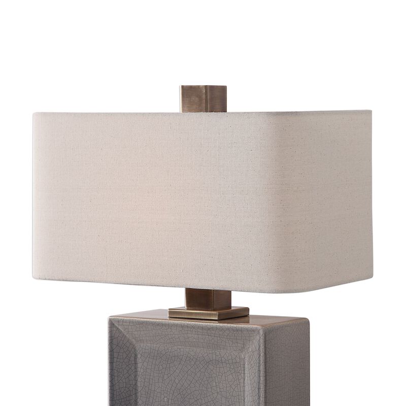 Uttermost Abbot Crackled Gray Table Lamp